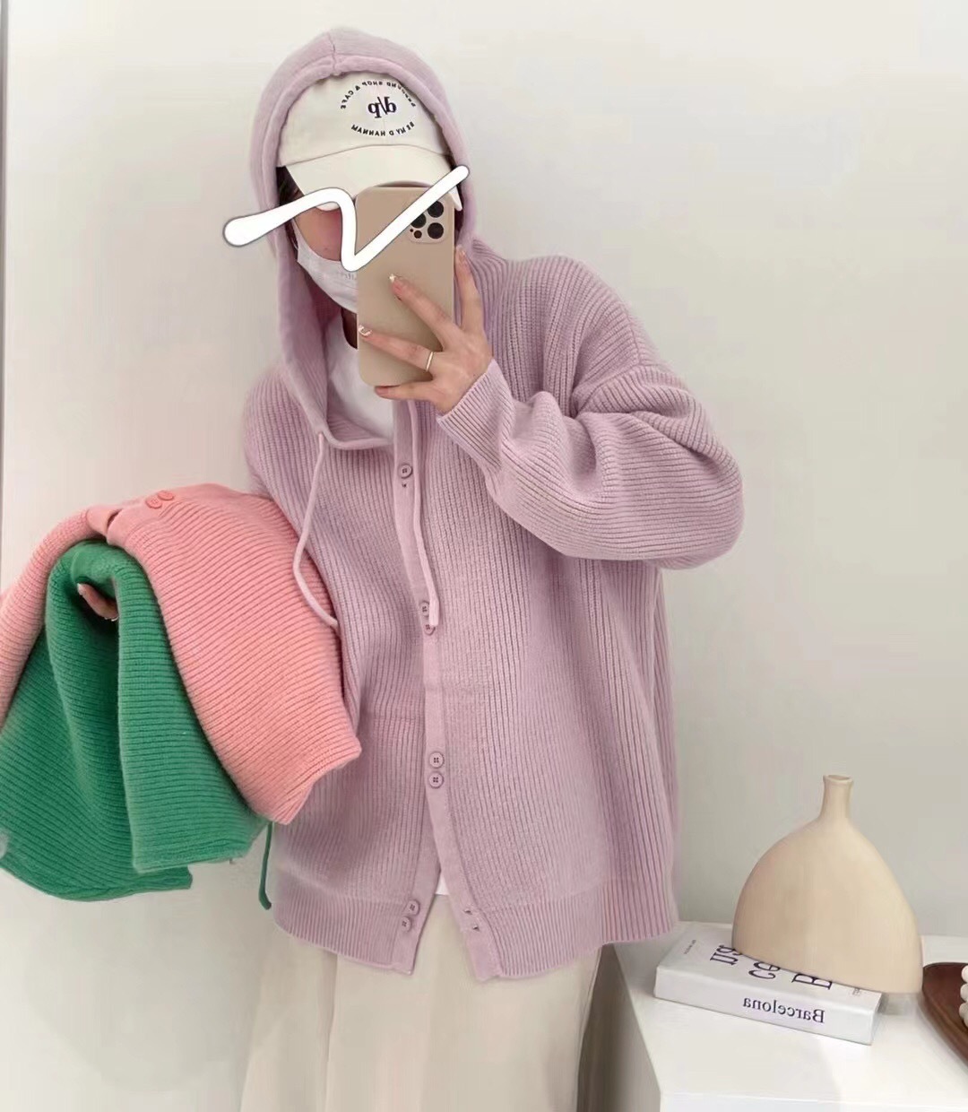 Women's fruit color sweater coat 13