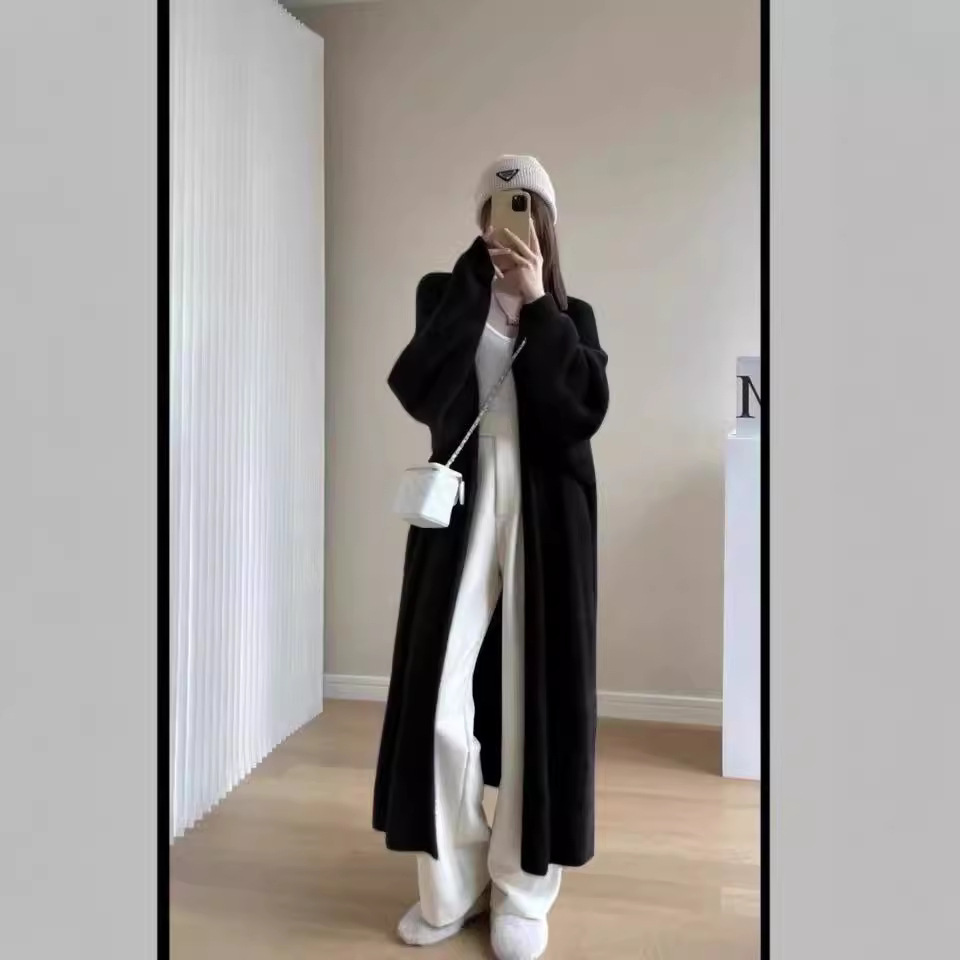 Chic knitted cardigan coat 24 02