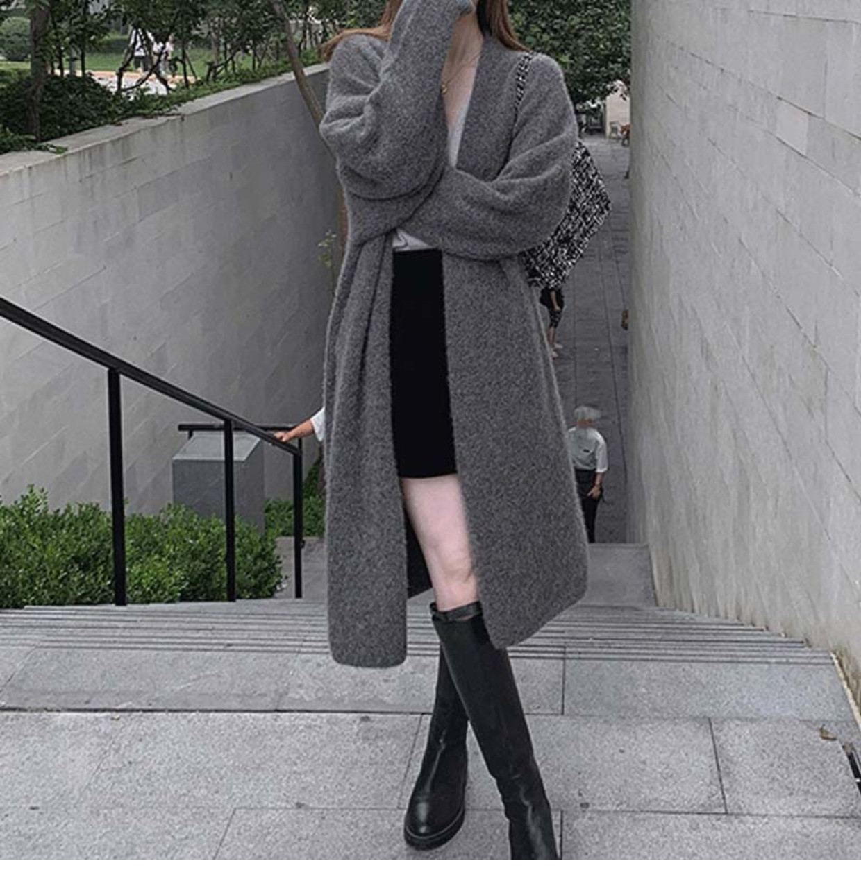 Lazy style long sweater coat 33