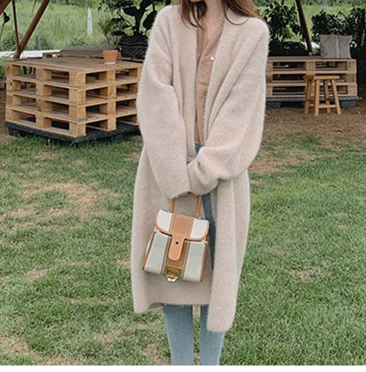 Lazy style long sweater coat 33