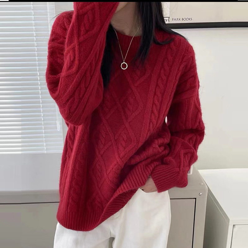 Lazy style pullover sweater 21 02