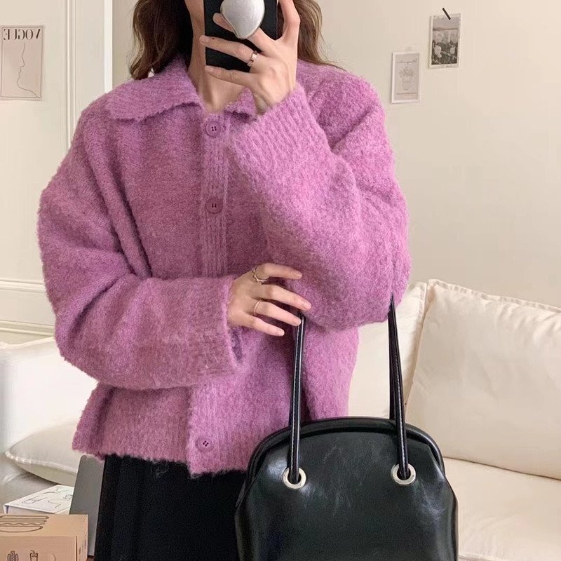 Loose base knitted cardigan 22